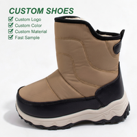 Bottes d'hiver personnalisées pour enfants, tige résistante à l'eau et doublure en fourrure, convient aux enfants de 4,5 à 10,5 ans, chaussures de neige personnalisées