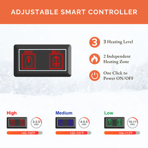 Nam mùa đông nhiệt nóng vest đứng cổ áo ba tốc độ điều chỉnh nhiệt điện sưởi ấm cách nhiệt điều chỉnh nhiệt - Product Image 6