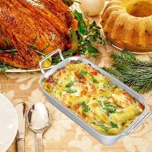 Ensemble de 3 casseroles en acier inoxydable <span class=keywords><strong>pour</strong></span> barbecue et <span class=keywords><strong>mini</strong></span> moules de cuisson avec poignée et <span class=keywords><strong>étagère</strong></span>, ustensiles de cuisine antiadhésifs <span class=keywords><strong>pour</strong></span> le <span class=keywords><strong>four</strong></span> et le lave-vaisselle - Product Image 6