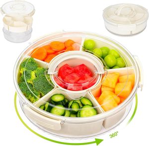 กล่องเก็บอาหารพลาสติกใสแบบมีฝาปิด สำหรับจัดระเบียบตู้เย็น วางบนโต๊ะครัวในบ้าน - Product Image 1
