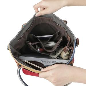 Sacs fourre-tout colorés grande capacité AndoBag pour femmes, sac à bandoulière en cuir véritable, sac à main décontracté à porter sous le bras 2740 - Product Image 4