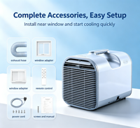 Mini climatiseur électrique portable pour la maison, accessoires de tuyau d'évacuation complets, télécommande, économie d'énergie