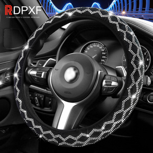 Antideslizante moda plegable extremadamente elástico cuero brillante <span class=keywords><strong>Rosa</strong></span> diamante estampado Universal <span class=keywords><strong>volante</strong></span> cubierta para damas - Product Image 2