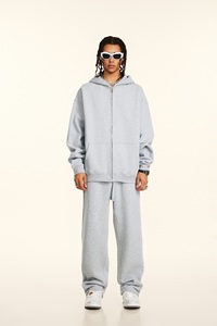 Hot Sale Custom Logo Men's Oversized Sweatpants Hoodie Casual <strong>Tracksuits</strong> Embroidered Pocket Washed Print Pattern Blank Sweatsuit - Product Image 3