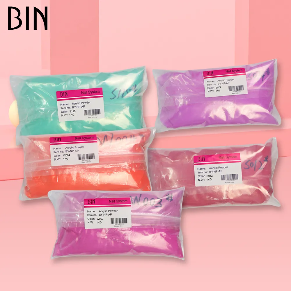 BIN wholesale Custom Logo Nail Art Color Pop Acrylic Powder Dipping Powder Nail Supplies Dipping Powder