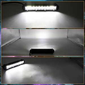 Barra de luz <span class=keywords><strong>LED</strong></span> todoterreno de alto rendimiento intermitente blanca + roja y azul Barra de luz <span class=keywords><strong>Led</strong></span> de aleación de aluminio de 12-36V para carreras todoterreno - Product Image 5