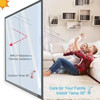 Film adhésif transparent isolant pour vitres, haute résistance à la chaleur, protection UV, pare-soleil décoratif pour voiture et maison