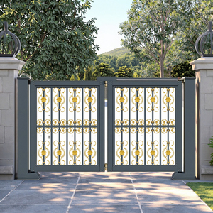 Porte coulissante automatique moderne, porte de jardin, porte pliante en aluminium pour villa/maison - Product Image 5