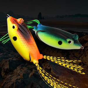 Direct usine, Leurre 14g 7.5cm pour pêche au Blackfish, type grenouille de simulation qui rebondit sur l'eau, avec yeux de grenouille 3D et paillettes très brillantes - Product Image 2