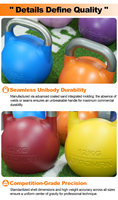 Ensemble de kettlebells de compétition pour la gym, en fonte et acier, antidérapants, avec logo personnalisé