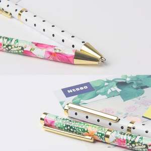 Cadeau promotionnel, stylo personnalisé avec motif floral, impression florale par transfert thermique, stylo à bille en métal - Product Image 2