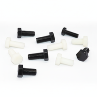 Vis à tête hexagonale en plastique usinées CNC de haute précision, en nylon PA66/POM/PTFE, fixations durables, tailles personnalisées, fourniture directe usine