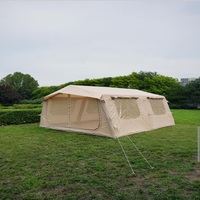 Tente Gonflable Familiale 13.68 3.6x3.8m en Oxford 420D avec Porte en U et Petit Fenêtre de Toit, Imperméable, Quatre Saisons, Portable et Légère, pour 5-6 Personnes