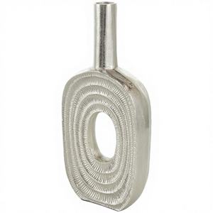 Jarrón de Metal Hecho a Mano para Mesa, con Diseño Contemporáneo, Ligero y de Alta Calidad, para Arreglos Florales y Decoración de Interiores - Product Image 1