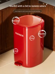 Nhựa Thân Thiện Với Môi Vuông Hộ Gia Đình Thùng Rác Có Thể Có Nắp Đậy Công Suất Lớn Trong Nhà/Ngoài Trời Lưu Trữ Xô Cho Phòng Khách Nhà Bếp - Product Image 5