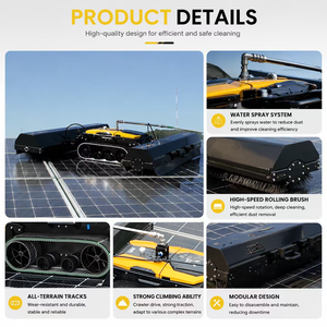 Kit de robot de nettoyage solaire Leoparddust LD-X6 2026 avec brosses automatiques et nettoyeur photovoltaïque LD-X6, élimination automatique de la poussière - Product Image 2