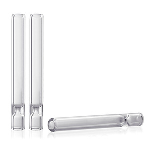 Glass Pipe Straight Type 100mm Transparent Portable Smoking Accessory - Product Image 3