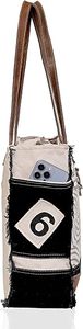 Bolsa de Mano de Lona Vintage Personalizada para Mujer, con Cierre de Cremallera, Duradera, Reutilizable, con Borlas y Cadenas, Correa de Hombro, para Viajes y Compras - Product Image 2