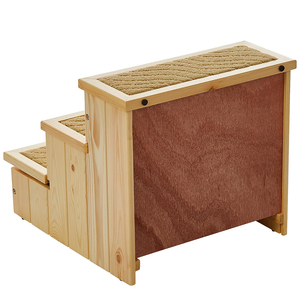Home Wooden Children's <strong>Step</strong> <strong>Stool</strong> Solid Wood Pet <strong>Dog</strong> Bed Stairs Wooden Pet Climbing Ladder Non-slip Pet Climbing Ladder - Product Image 3