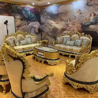 Ensemble de canapés de luxe Foshan Shangzhen Furniture, canapé Chesterfield modulaire en tissu, meubles de salon