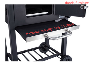 Foyer de camping portable luxueux <span class=keywords><strong>Danda</strong></span> DF-136, barbecue extérieur au charbon de bois, chariot, acier moulé avec revêtement en poudre, métal, aluminium - Product Image 2