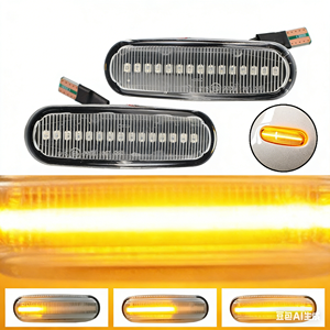 Luce Laterale Dinamica Sequenziale a LED per Fiat Panda, <span class=keywords><strong>Peugeot</strong></span>, Citroen, Indicatore di Direzione sul Parafango - Product Image 3