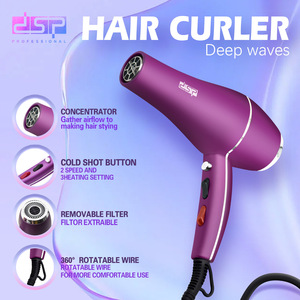 Secador de Pelo Profesional Dsp 220V con Motor AC de Alta Velocidad, Color Morado y Negro, para Uso Doméstico y en Salón - Product Image 3