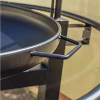 Barbecue portable à 4 pieds avec revêtement en poudre, vente chaude