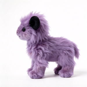 Vente directe d'usine : Jouet en peluche mignon en forme d'animal, peluche personnalisée, petite moutonnette violette bouclée avec de grandes oreilles mignonnes, jouet en peluche personnalisé - Product Image 3