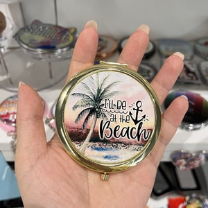 <span class=keywords><strong>Espejo</strong></span> de Maquillaje Personalizado con Foto DIY Pequeño Mini <span class=keywords><strong>Espejo</strong></span> Compacto de Sublimación de Metal Personalizado - Product Image 2