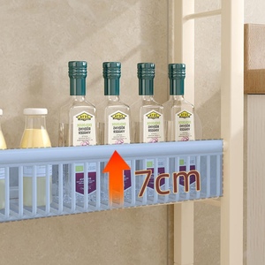 Organizador Multifuncional <span class=keywords><strong>de</strong></span> <span class=keywords><strong>Cocina</strong></span>, Estante <span class=keywords><strong>de</strong></span> Almacenamiento <span class=keywords><strong>de</strong></span> Metal para Especias, Utensilios y Tazas, Montado en la Pared, <span class=keywords><strong>de</strong></span> Acero, Delgado y Grande - Product Image 4