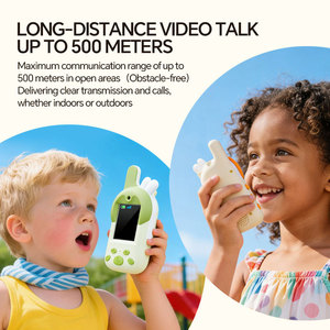 Paquete de 2 Walkie Talkies HD para Niños, Recargables, con Cambiador de Voz de Dibujos Animados, Llamada con un Clic, Intercomunicador con Video - Product Image 5