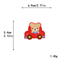 Patch brodé personnalisé en polyester à repasser, motif transport de dessin animé, pour casquette de camionneur et vêtements