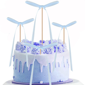 Star Shaped Bow Cake <b>Toppers</b> For <b>Birthday</b> Party Dessert Decorations Child Reusable - Product Image 3