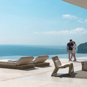 Luxury Patio Outdoor Daybed Aluminum Outdoor <b>Sunbed</b> Chaise Waterproof Sun Lounger Chair for Pool Side - Product Image 3