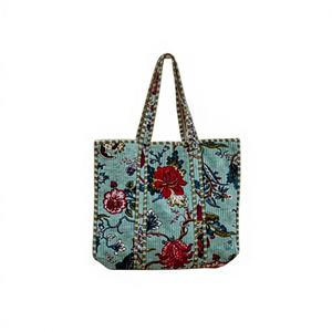 Sac à main matelassé en velours vert pour femme, réversible, style bohème vintage, doublure en toile, fermeture éclair, léger, printemps-été - Product Image 1