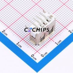 XUBF-012-0403-B USB Connector Bent Lead Through Hole Connector Type-A USB 2.0 Female Right Angle Insert - Product Image 2