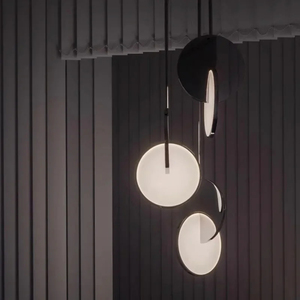 <span class=keywords><strong>Lampes</strong></span> suspendues LED à double anneau colorées <span class=keywords><strong>de</strong></span> style minimaliste nordique pour cuisine, <span class=keywords><strong>magasin</strong></span>, salle à manger, café, bar, luminaire suspendu pour la maison - Product Image 2