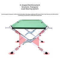 Lit pliant portable et léger en acier Oxford moderne pour le bureau, l'extérieur, les voyages, le camping et la sieste