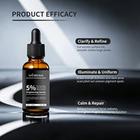 Sérum à la niacinamide avec acide ascorbique et alpha arbutine pour le soin de la mélanine, l'éclaircissement des taches brunes, l'illumination et la protection antioxydante