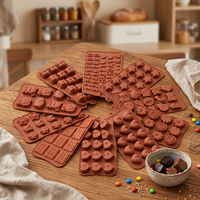 Molde de Silicona de Grado Alimenticio para Chocolate de Gran Venta con Múltiples Diseños para Hornear Pasteles y Galletas DIY Resistente a Altas Temperaturas