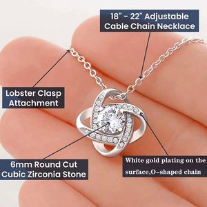Colar de Luxo com Pingente de Diamante Coreano Tryme com Fecho de Segurança Padrão ASTM 316L Prata/Dourado Presente - Product Image 1