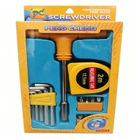 Ensemble d'outils à main G704, Kits d'outils à main, Tournevis, Couteau, Brosse, Pince, Marteau, Ruban adhésif, Produit à 1 $, Série 1$ Matériel et Outils