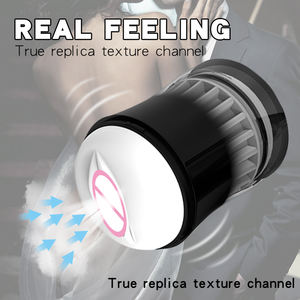 टैप एब्स मैनुअल पुरुष हस्तमैथुन योनि गुदा डबल चैनल 2 पुरुषों के लिए 1 हैंडजॉब हस्तमैथुन कप - Product Image 3