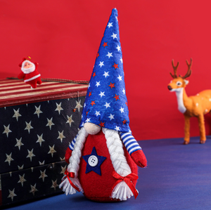 Gnomes en tissu du jour de l'indépendance du 4 <span class=keywords><strong>juillet</strong></span> avec ornements de drapeau américain Gnomes en peluche Gonk du 4 <span class=keywords><strong>juillet</strong></span> - Product Image 4