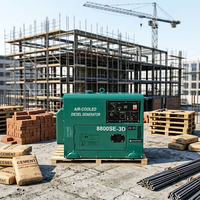 Générateur diesel refroidi par air, portable, silencieux, 50/60Hz, monophasé/triphasé, alternateur 100% cuivre, certifié ISO CE