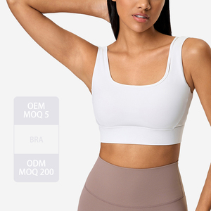 Reggiseno sportivo da donna D25071 con scollo rotondo, spalline, supporto medio, chiusura posteriore a tre file, schiena a U, ideale per corsa, allenamento e yoga. - Product Image 5