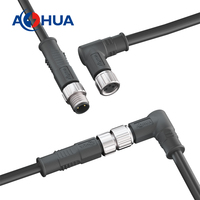 Câble étanche pour capteur d'éclairage LED M08 mâle femelle avec écrou métallique verrouillable Connecteur IP67 moulé 3 4 5 6 8 fils LED