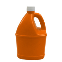 Bouteille en plastique liquide carrée HDPE mate de 3,8 L avec poignée latérale, prise en main ergonomique, conteneur pour produits chimiques et eau, couleur personnalisée, bouteille vide
