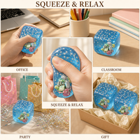 Jouet Squishy Personnalisé OEM Thème Océan, Vente en Gros, Étoile de Mer en TPR, Balle Anti-Stress Scintillante, Fournisseur Distributeur